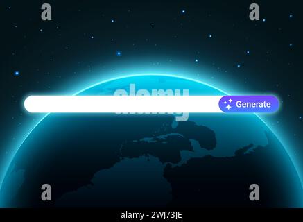 Ai generate prompt concept bar background. Ai generate futuristic abstract cyber technology bar star digital concept. Stock Vector