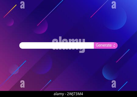 Ai generate prompt concept bar background. Ai generate futuristic abstract cyber technology bar star digital concept. Stock Vector