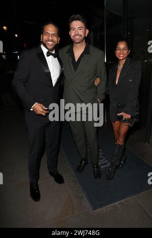 Iwan Carrington, Dilly Carter, Robert Bent  attend TV Choice Awards at London Hilton Hotel.  NO TV CHOICE MAGAZINE PERMISSION. All other titles fine t Stock Photo