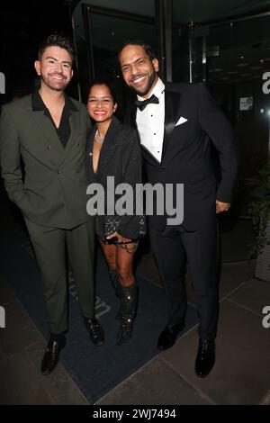 Iwan Carrington, Dilly Carter, Robert Bent  attend TV Choice Awards at London Hilton Hotel.  NO TV CHOICE MAGAZINE PERMISSION. All other titles fine t Stock Photo