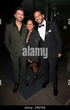 Iwan Carrington, Dilly Carter, Robert Bent  attend TV Choice Awards at London Hilton Hotel.  NO TV CHOICE MAGAZINE PERMISSION. All other titles fine t Stock Photo