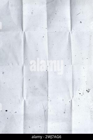 Recycled folded paper. Crumbled 16 folded paper texture Stock Photo