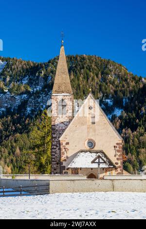 Church of St. Magdalena, Villnoss-Funes, South Tyrol, Italy Stock Photo