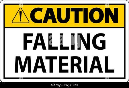 Caution Sign Falling Material Stock Vector