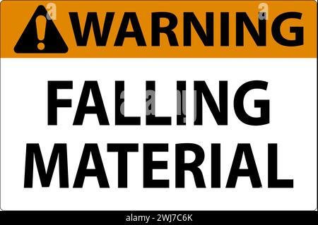 Warning Sign Falling Material Stock Vector