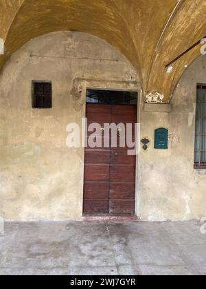 Roccabianca, Parma , Italy - december 31st 2023 Sighseeing the village details in downtown and castle Stock Photo