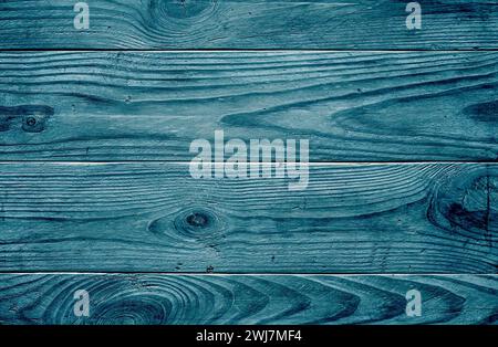 Old wood texture. Blue wood planks. Stock Photo