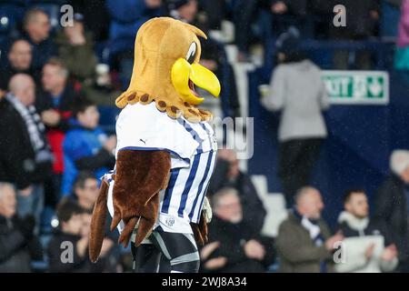 West Bromwich, UK. 13th Feb, 2024. West Bromwich Albion's Baggie Bird heads to the centre for photo with today's mascots during the EFL Sky Bet Championship match between West Bromwich Albion and Cardiff City at The Hawthorns, West Bromwich, England on 13 February 2024. Photo by Stuart Leggett. Editorial use only, license required for commercial use. No use in betting, games or a single club/league/player publications. Credit: UK Sports Pics Ltd/Alamy Live News Stock Photo