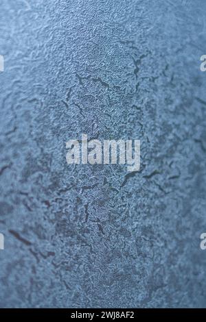 Abstract pattern of ice crystals on a frosty window Stock Photo