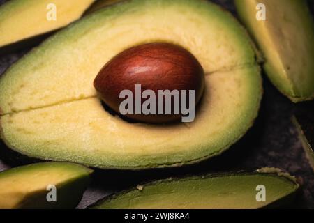 Sliced Avocado Stock Photo