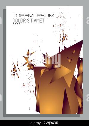 Vector Abstract polygonal Business flyer template Stock Vector