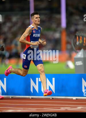 Jakob INGEBRIGTSEN  participating in the 1500 meters at the World Athletics Championships in Budapest 2023. Stock Photo