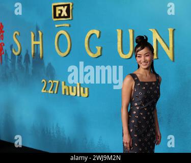 Anna Sawai, a cast member in "Shogun," poses at the premiere of the FX