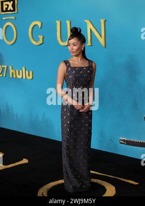 Anna Sawai, a cast member in "Shogun," poses at the premiere of the FX