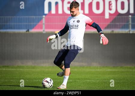 Arnau TENAS of PSG during the French championship Ligue 1 football match between Clermont Foot 63 and Paris Saint-Germain on September 30, 2023 at Gabriel-Montpied stadium in Clermont-Ferrand, France - Photo Matthieu Mirville / DPPI Stock Photo