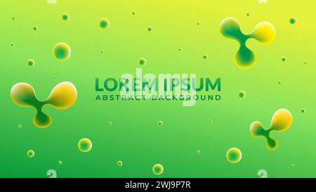 realistic green bubbly ripples fluid abstract background Stock Vector