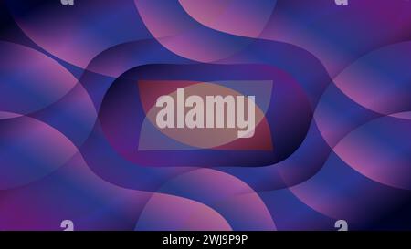 Symmetrical dark violet gradient wave background design Stock Vector