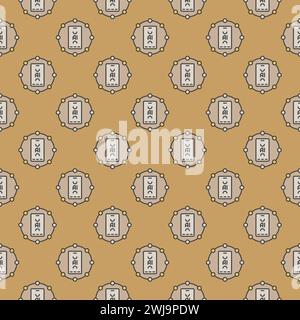 Artificial Intelligence Smartphone inside Circle vector AI concept colored seamless pattern Stock Vector