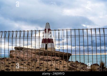 The Robe Obelisk fenced off due to unstable cliffs caused by coastal ...