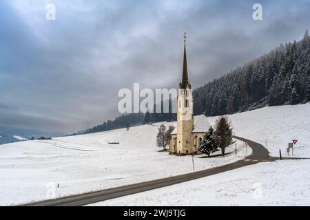 Church of St. Magdalena in Moos, Niederdorf-Villabassa, South Tyrol, Italy Stock Photo