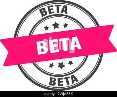 beta stamp. beta round sign. label on transparent background Stock Vector