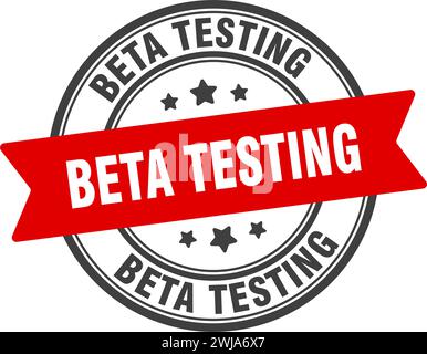 beta testing stamp. beta testing round sign. label on transparent background Stock Vector