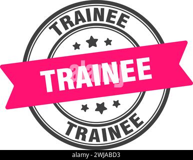 trainee stamp. trainee round sign. label on transparent background Stock Vector