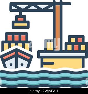 Icon for ports,seaport Stock Vector