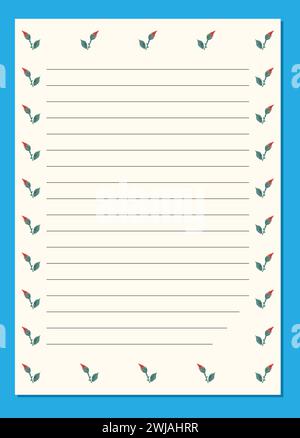 Empty writing sheets with lines. Stock Vector