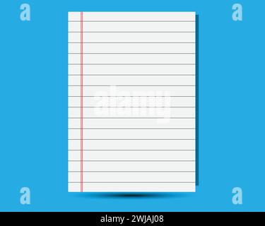 Empty writing sheets with lines. Stock Vector