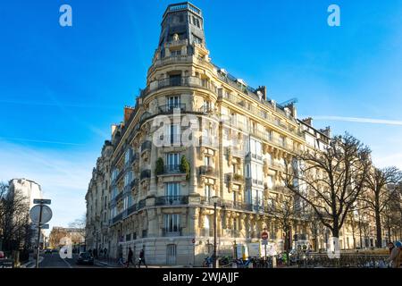 Paris, France, Haussmann's architecture in the 6th arrondissement of Paris, Editorial only. Stock Photo