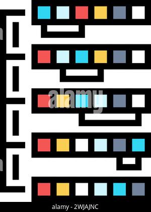 selection sort algorithm icon color illustration Stock Vector Image ...