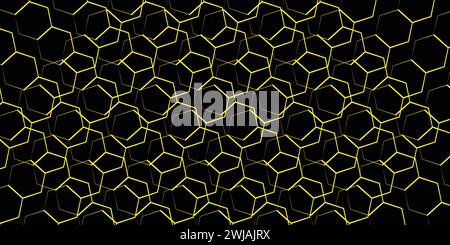 Repeated polygons honeycomb wallpaper seamless pattern. Stock Vector