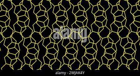 Repeated polygons honeycomb wallpaper seamless pattern. Stock Vector