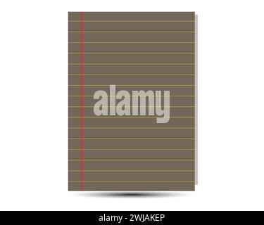 Empty writing sheets with lines. Stock Vector