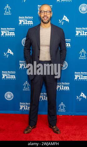 Santa Barbara, USA. 13th Feb, 2024. Red Carpet Arrivals, writer Cord Jefferson (AMERICAN FICTION). The 39th Santa Barbara International Film Festival “Writers Panel” at the Arlington Theatre in Santa Barbara, CA on Feb. 13, 2024. (Photo by Rod Rolle/Sipa USA) Credit: Sipa USA/Alamy Live News Stock Photo