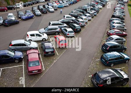 Occupied parking area, concept image, parking space, Germany Stock Photo