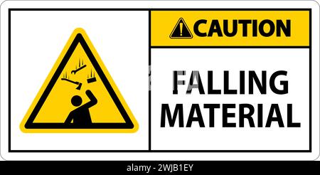 Caution Sign Falling Material Stock Vector