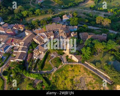 Pesaro (Italy, Marche, Pesaro province), Monte San Bartolo, the village of Fiorenzuola di Focara Stock Photo