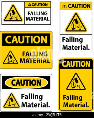 Caution Sign, Falling Material Stock Vector