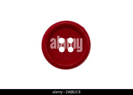 Red button isolated on white transparent Stock Photo