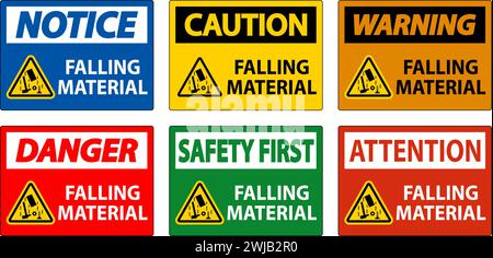 Caution Sign, Falling Material Stock Vector
