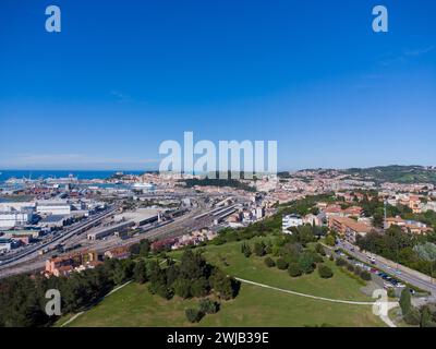 Ancona (Italy, Marche, Ancona province), panorama of the city from Posatora Stock Photo