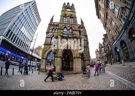 Wool Exchange Building, Bradford, West Yorkshire, England, now a well known book shop. Stock Photo