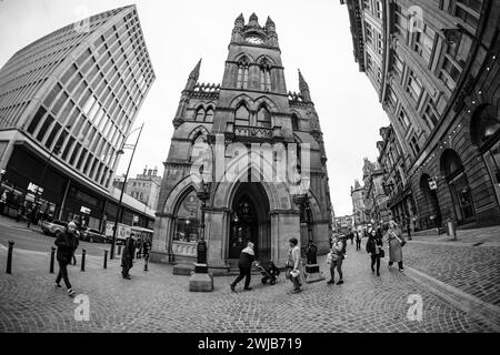 Wool Exchange Building, Bradford, West Yorkshire, England, now a well known book shop. Stock Photo