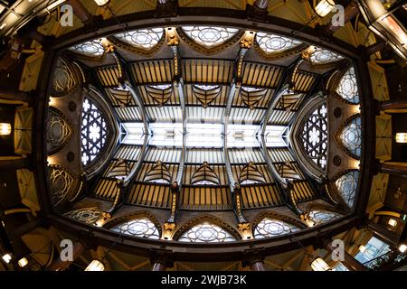 Wool Exchange Building, Bradford, West Yorkshire, England, now a well known book shop. Stock Photo