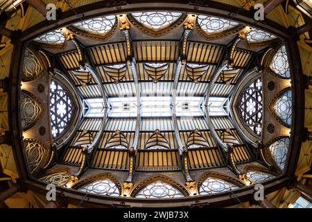 Wool Exchange Building, Bradford, West Yorkshire, England, now a well known book shop. Stock Photo