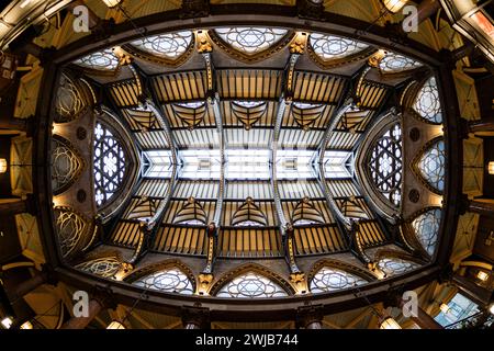 Wool Exchange Building, Bradford, West Yorkshire, England, now a well known book shop. Stock Photo