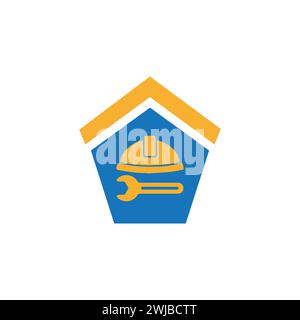 Unique Construction Logo Design Vector. Stock Vector