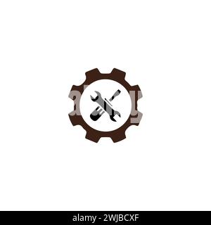 Unique Construction Logo Design Vector. Stock Vector